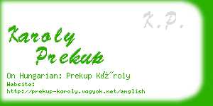 karoly prekup business card